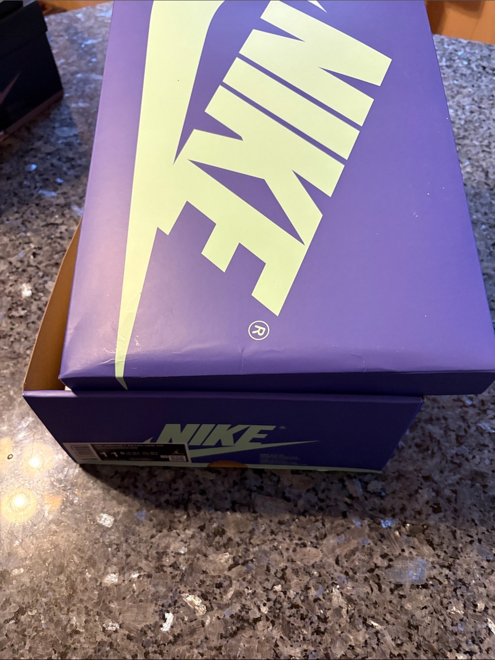 Nike Purple Box with Lime Green Logo